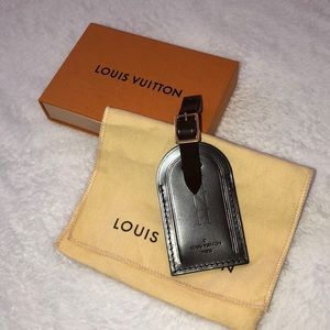 Authentic Louis Vuitton luggage tag damier ebene